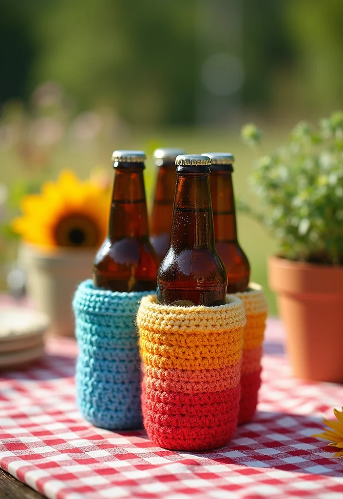 Step-by-Step Guide to Crochet Gifts for Men Showcasing 17 Unique Craft Inspirations - 6. Handmade Beer Bottle Holder