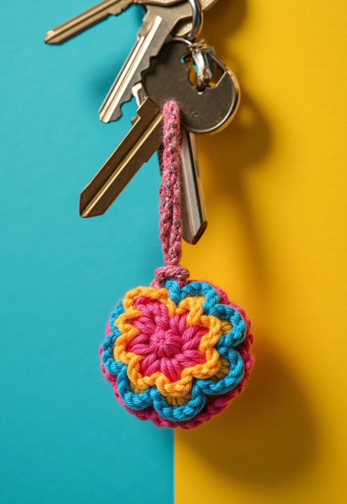 Step-by-Step Guide to Crochet Gifts for Men Showcasing 17 Unique Craft Inspirations - 7. Crochet Keychain for Everyday Use