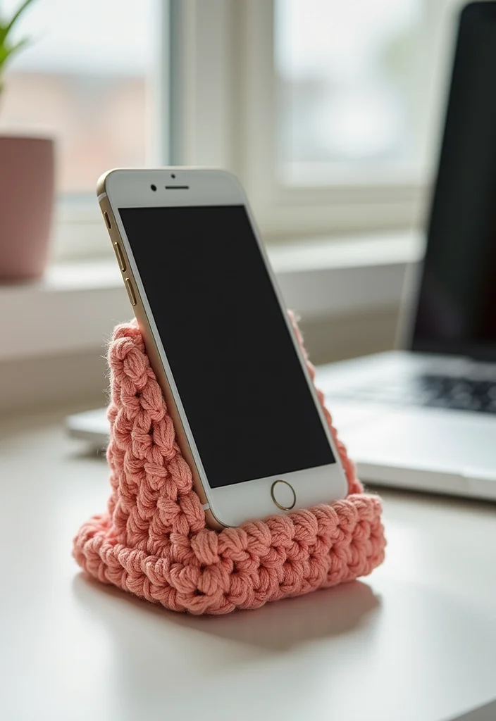 Step-by-Step Guide to Crochet Gifts for Men Showcasing 17 Unique Craft Inspirations - 8. Crochet Phone Holder