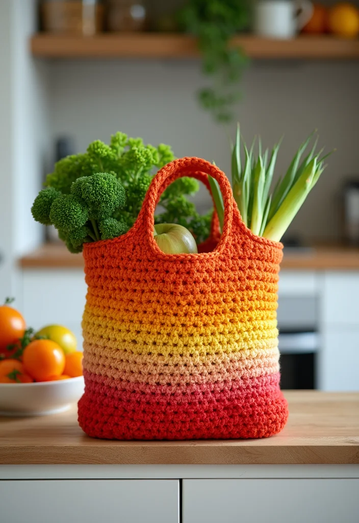 Step-by-Step Guide to Crochet Gifts for Men Showcasing 17 Unique Craft Inspirations - 9. Crochet Bag for Groceries