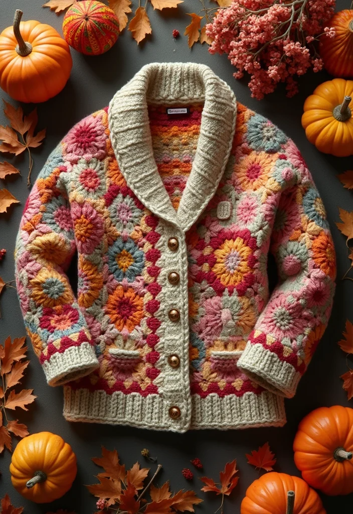 Step-by-Step Guide to Crochet Granny Square Cardigan with 18 Cozy Craft Inspirations - 15. Seasonal Themes for Your Cardigan