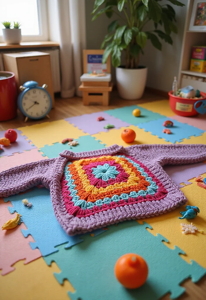 Step-by-Step Guide to Crochet Granny Square Cardigan with 18 Cozy Craft Inspirations - 7. Kid-Friendly Granny Square Cardigans