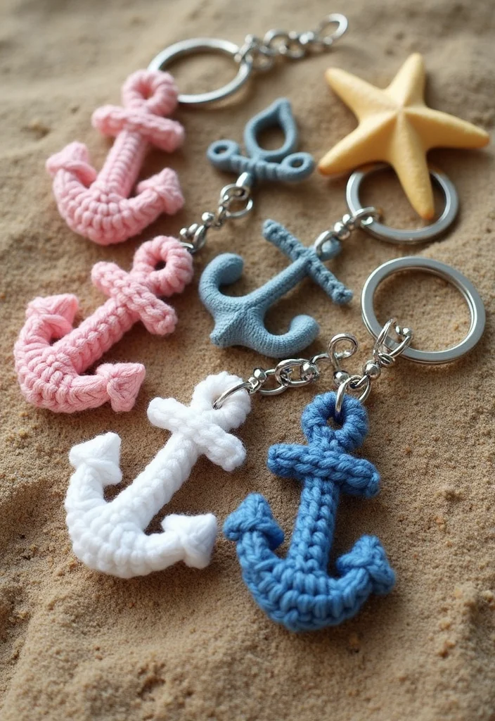 Step-by-Step Guide to Crochet Keychain Pattern Free with 18 Cute and Practical Inspirations - 10. Nautical Designs