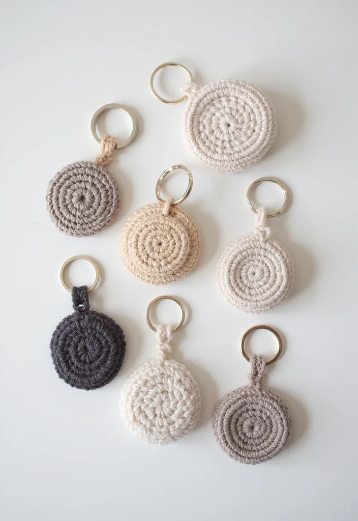 Step-by-Step Guide to Crochet Keychain Pattern Free with 18 Cute and Practical Inspirations - 12. Minimalist Designs