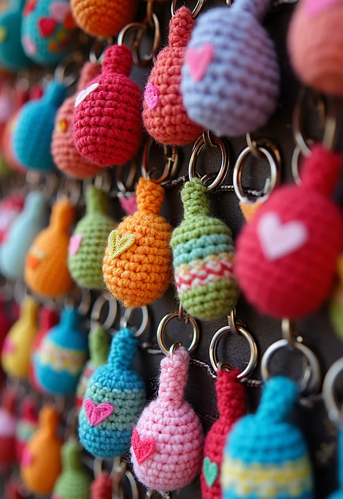 Step-by-Step Guide to Crochet Keychain Pattern Free with 18 Cute and Practical Inspirations - 18. DIY Charity Keychains