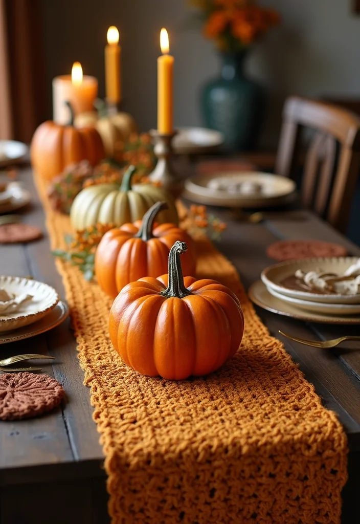 Step-by-Step Guide to Crochet Pumpkin Free Pattern with 18 Festive Craft Inspirations - 12. Crochet Pumpkin Table Runner