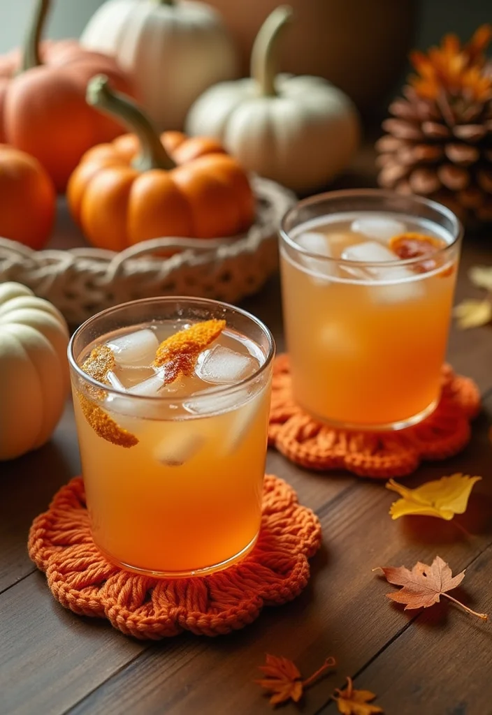 Step-by-Step Guide to Crochet Pumpkin Free Pattern with 18 Festive Craft Inspirations - 15. Crochet Pumpkin Coasters