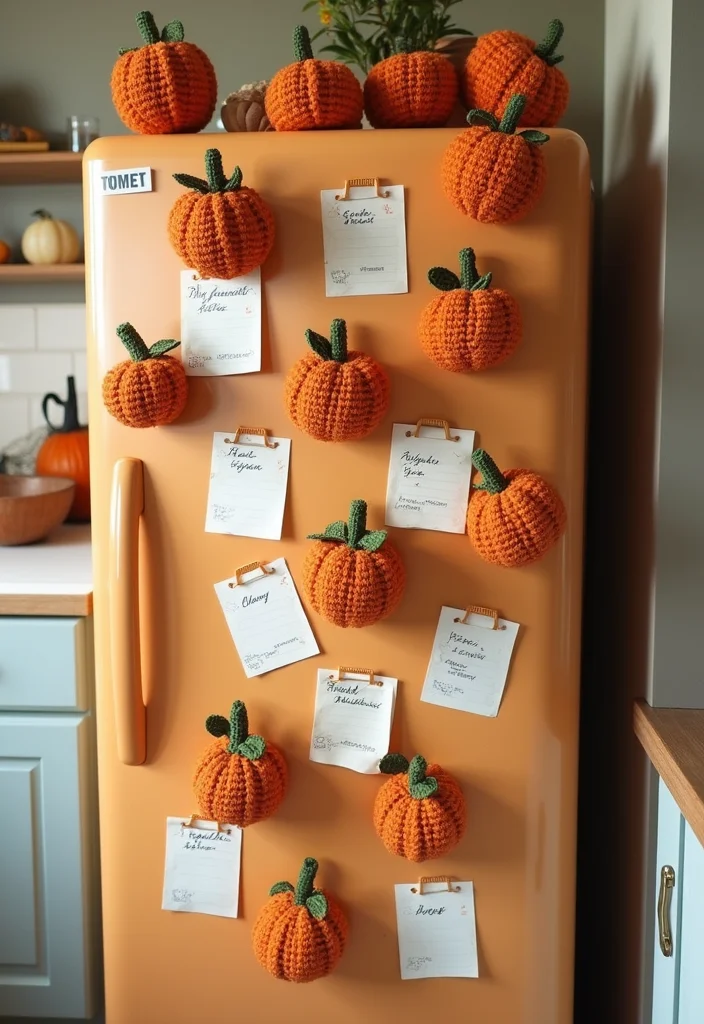 Step-by-Step Guide to Crochet Pumpkin Free Pattern with 18 Festive Craft Inspirations - 16. Crochet Pumpkin Fridge Magnets