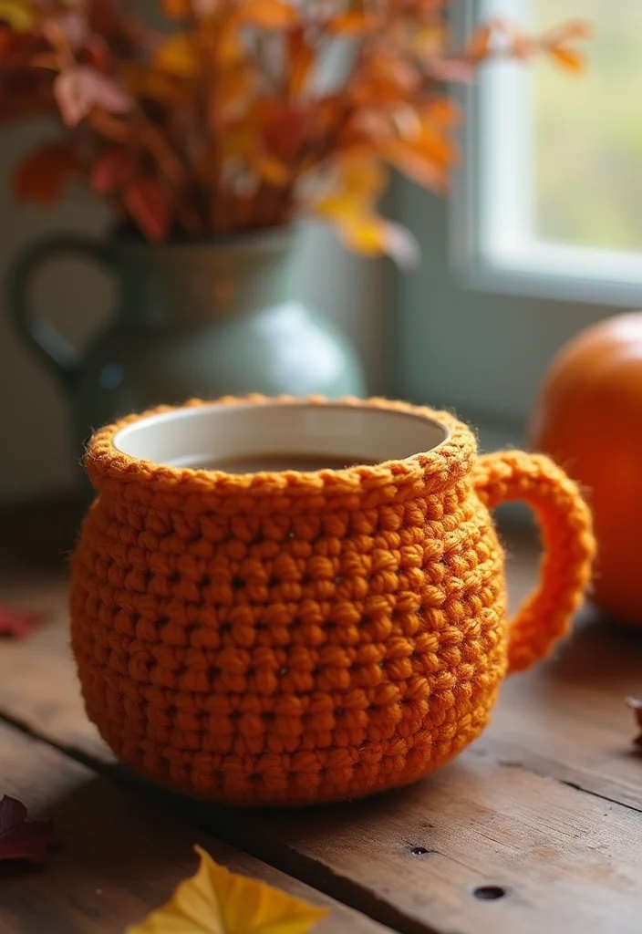 Step-by-Step Guide to Crochet Pumpkin Free Pattern with 18 Festive Craft Inspirations - 3. Pumpkin Cozy for Your Mugs