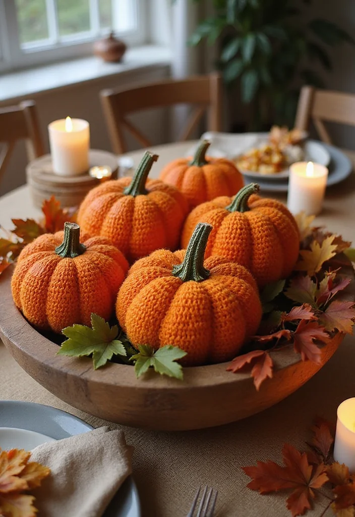Step-by-Step Guide to Crochet Pumpkin Free Pattern with 18 Festive Craft Inspirations - 4. Crochet Pumpkin Centerpieces