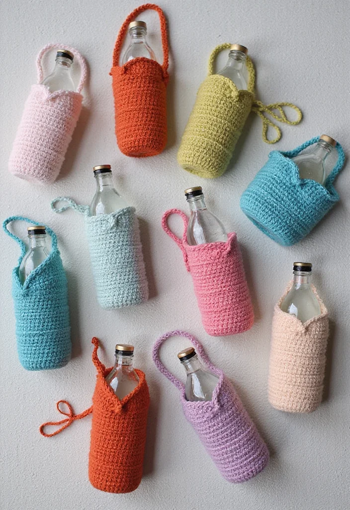 Step-by-Step Guide to Crochet Water Bottle Holder with 20 Useful Craft Inspirations - 12. Explore Different Shapes