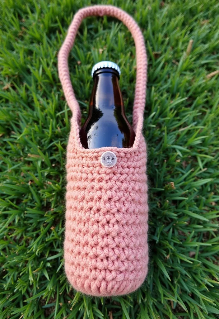 Step-by-Step Guide to Crochet Water Bottle Holder with 20 Useful Craft Inspirations - 13. Add Functional Pockets