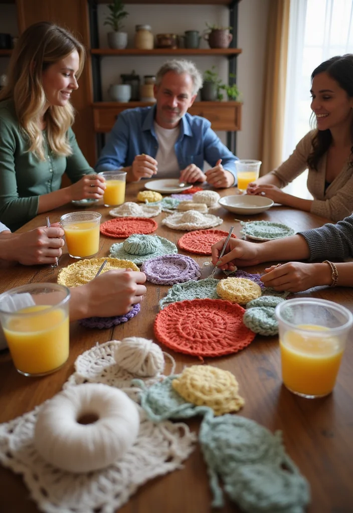 Step-by-Step Guide to Crochet Water Bottle Holder with 20 Useful Craft Inspirations - 16. Host a Crochet Party