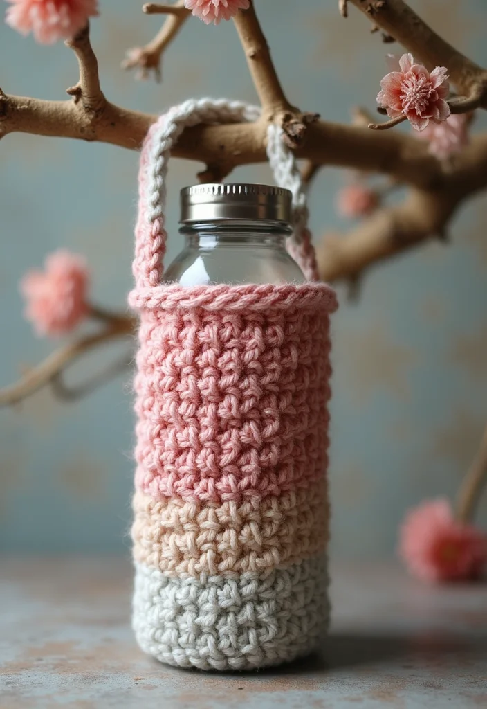 Step-by-Step Guide to Crochet Water Bottle Holder with 20 Useful Craft Inspirations - 9. Incorporate a Strap or Handle