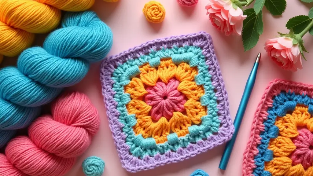 30 Creative Ideas on How to Crochet a Granny Square with Modern Color Combinations and Borders