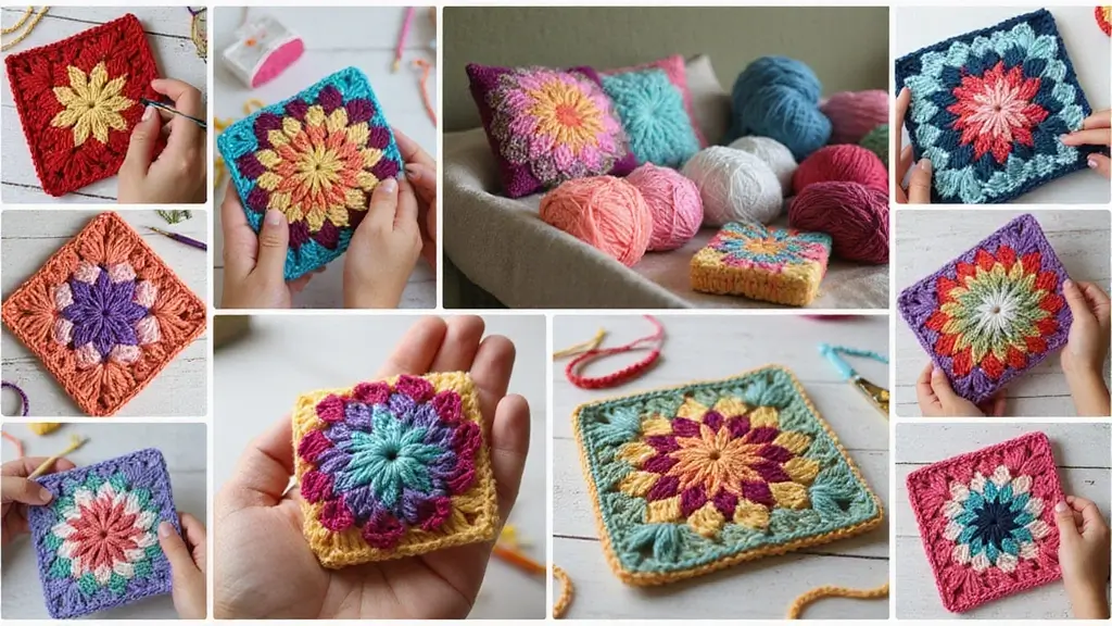 30 Granny Square Crochet Pattern Variations with Modern Layouts and Color Ideas